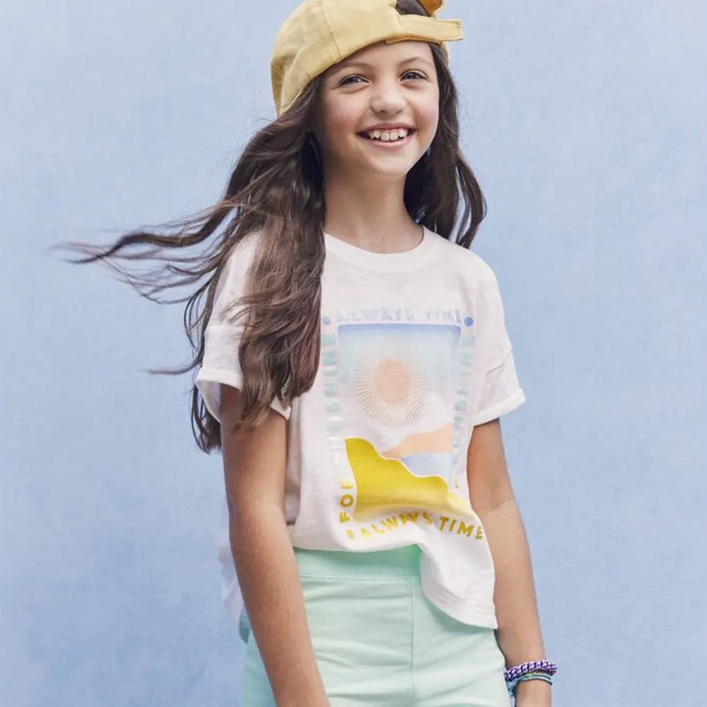 T-shirt Kid Always Time For Sunshine Carter's - Blanc