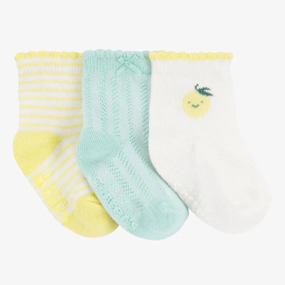 Carter's Baby Girl 3-Pack Socks - Lemon