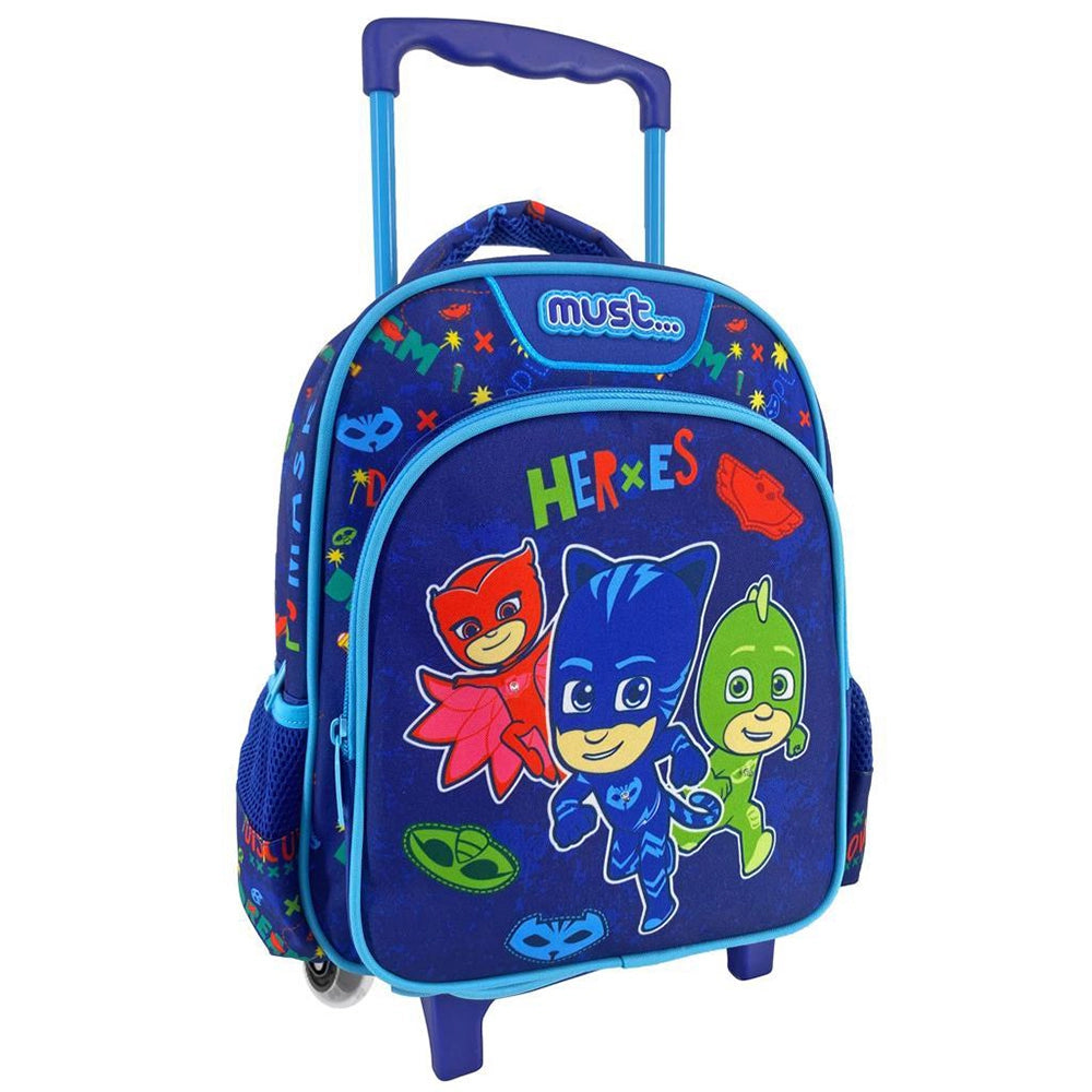 Must Cartable À Roulettes 2 Compartiments - PJ Masks Heroes