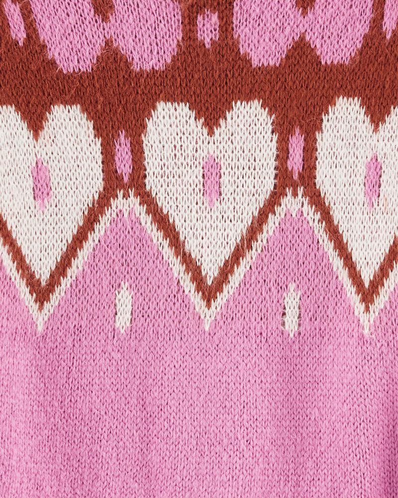 Carter's Baby Mohair Suéter con forma de corazón - Rosa