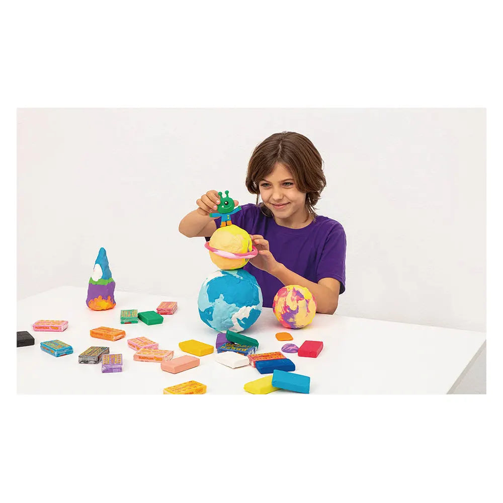 Jovi Plateau de 10 Pains de Pâte à Modeler 50g - Couleurs Assorties