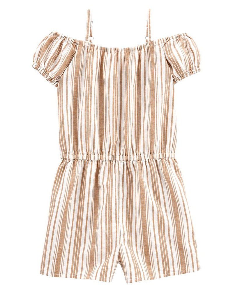 Combinaison Rayée À Épaules Dénudées OshKosh - Beige