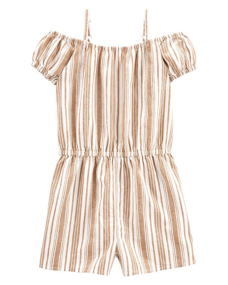 Combinaison Rayée À Épaules Dénudées OshKosh - Beige