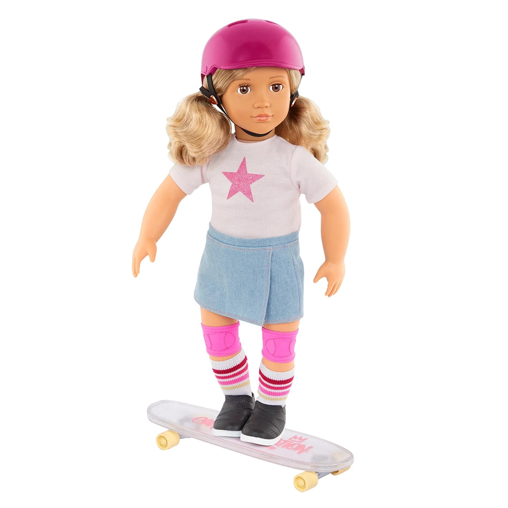 Our Generation Poupée Skateur Posable & Livre d'Histoires 46cm 3A+ - Ollie