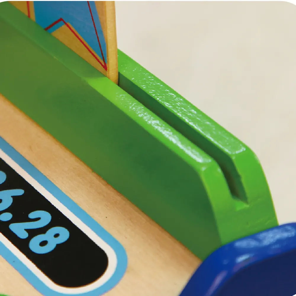 Viga Toys Cash Register Blue & Red 3A+