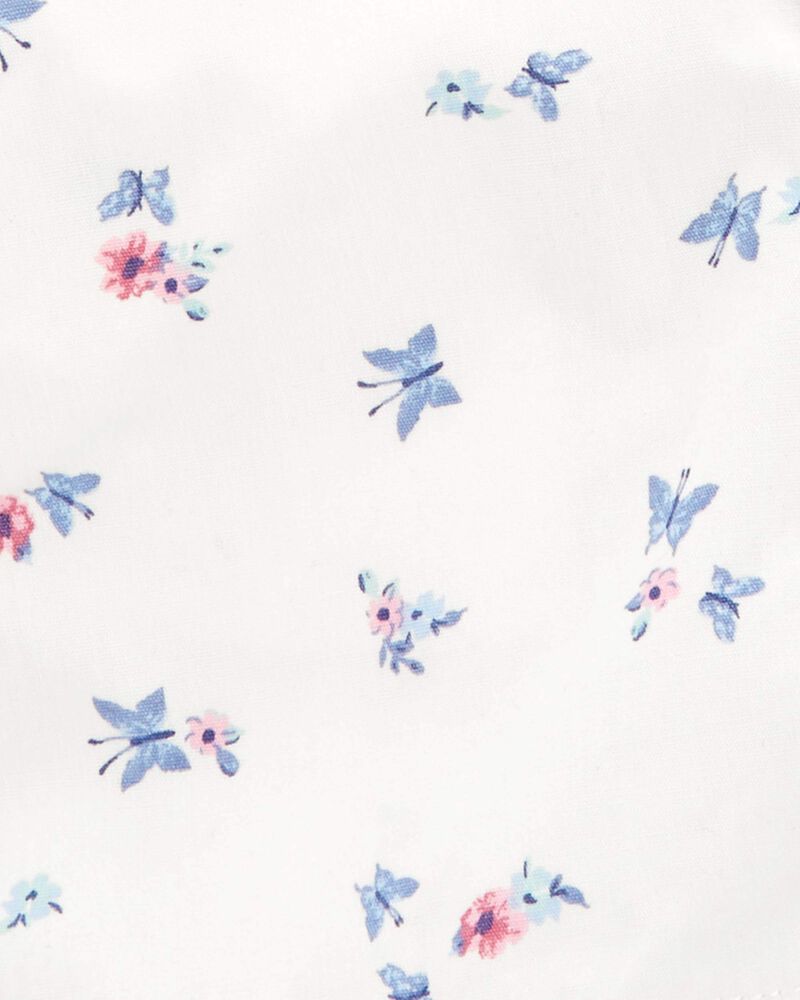 Salopette Short À Imprimé Papillon OshKosh - Blanc