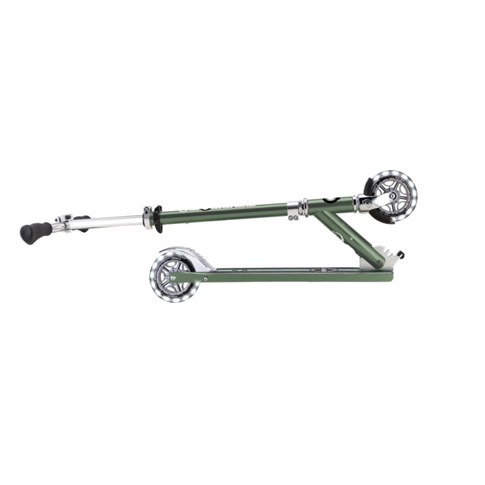 Globber Flow Elements Lights Chrome Scooter - Olive