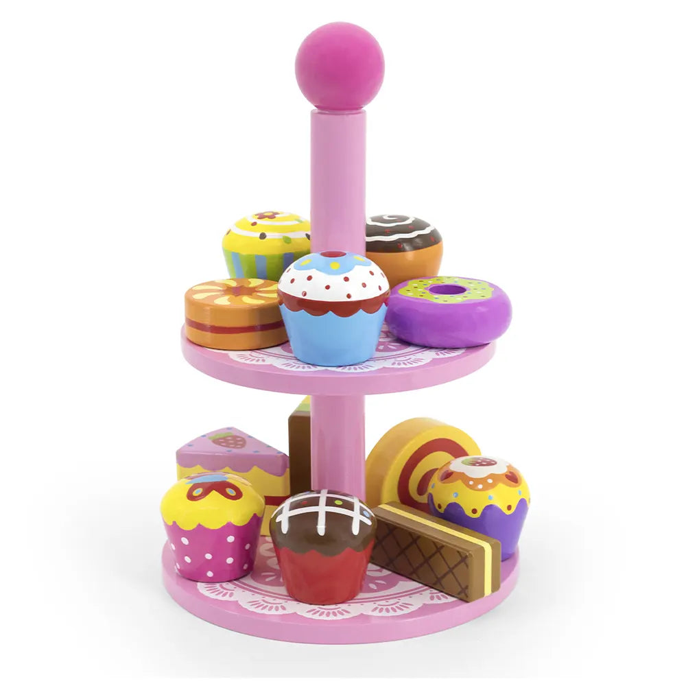 Viga Toys Mini Cakes with Display Stand 18M+