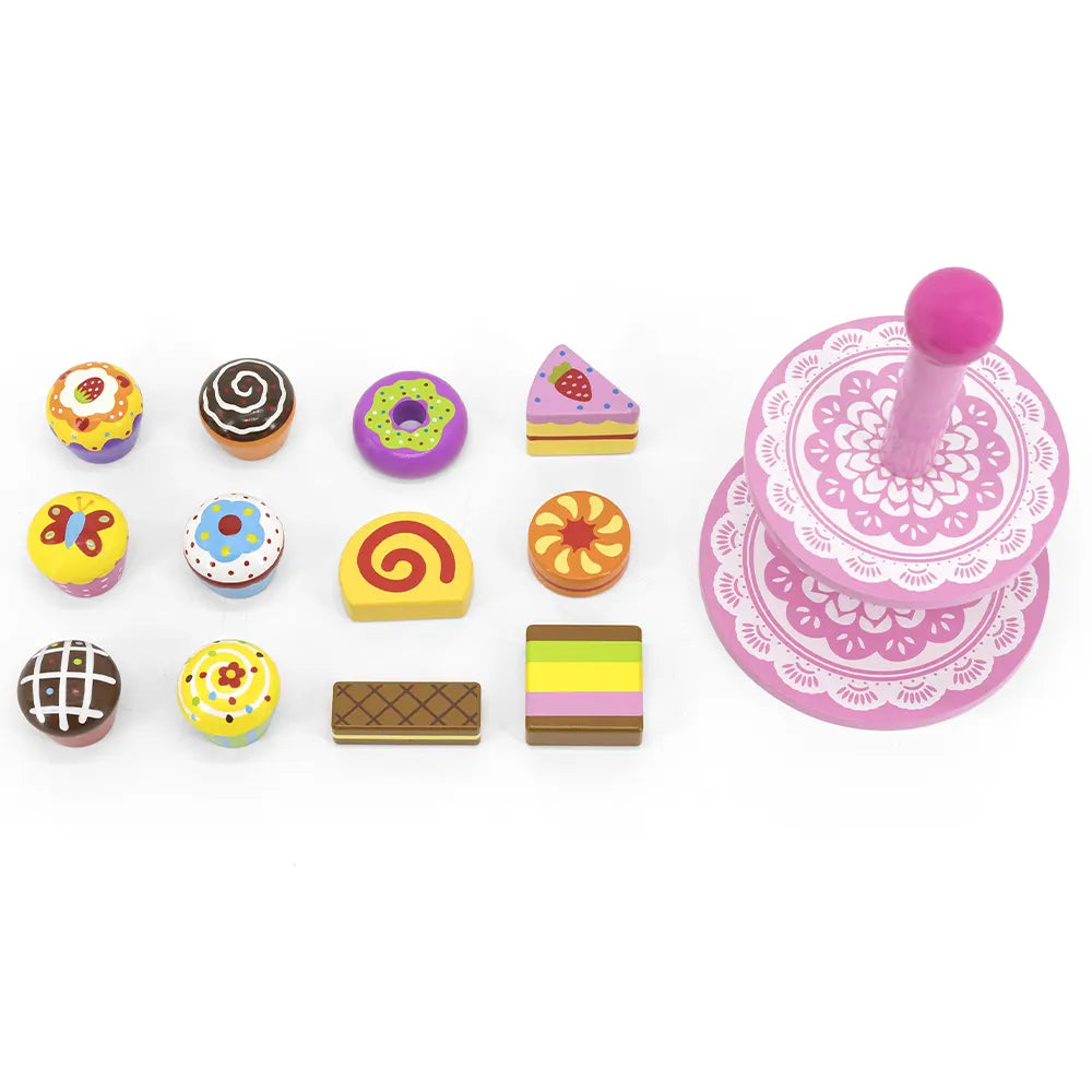 Viga Toys Mini Cakes with Display Stand 18M+