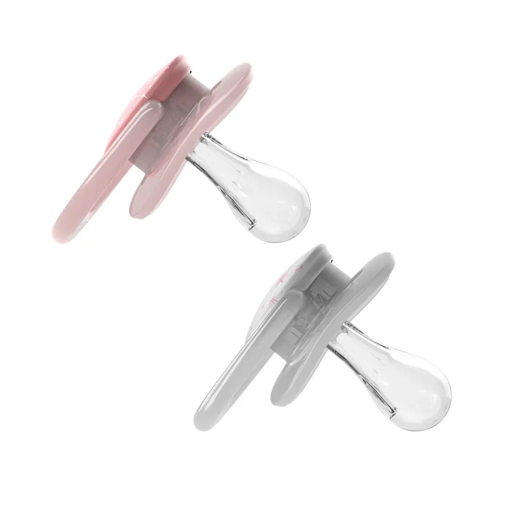 Dr. Brown's Lot de 2 Sucettes Advantage 0-6M - Gris & Rose