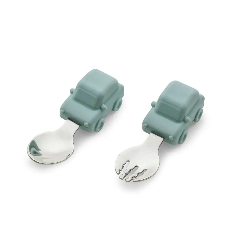 Citron Set Cuillère & Fourchette d’Apprentissage – Véhicules