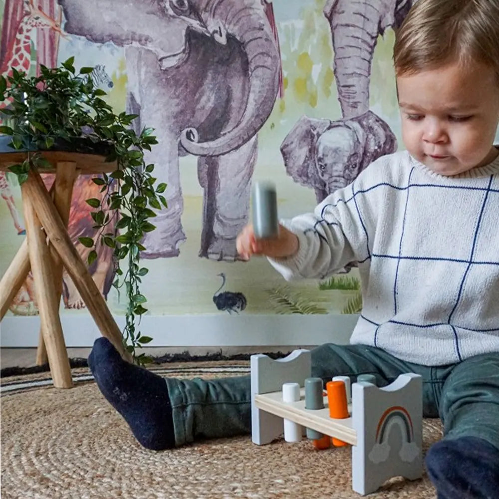 مقعد تريكو الخشبي المطرقي