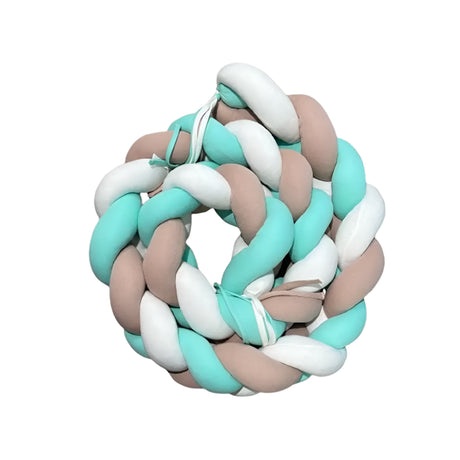 Babymat Braided Crib Bumper - Pastel Green
