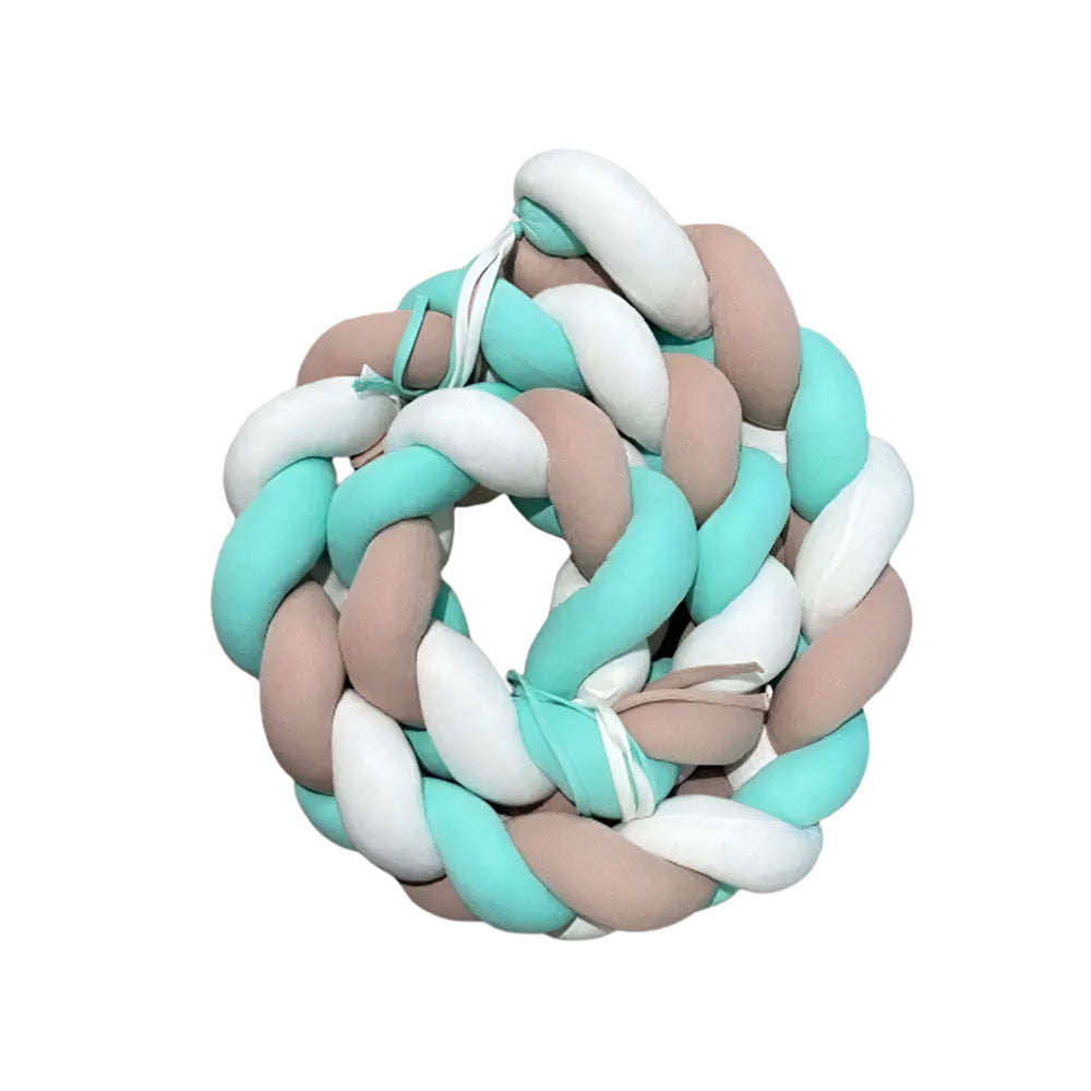 Babymat Tour de Lit Tressé - Vert Pastel