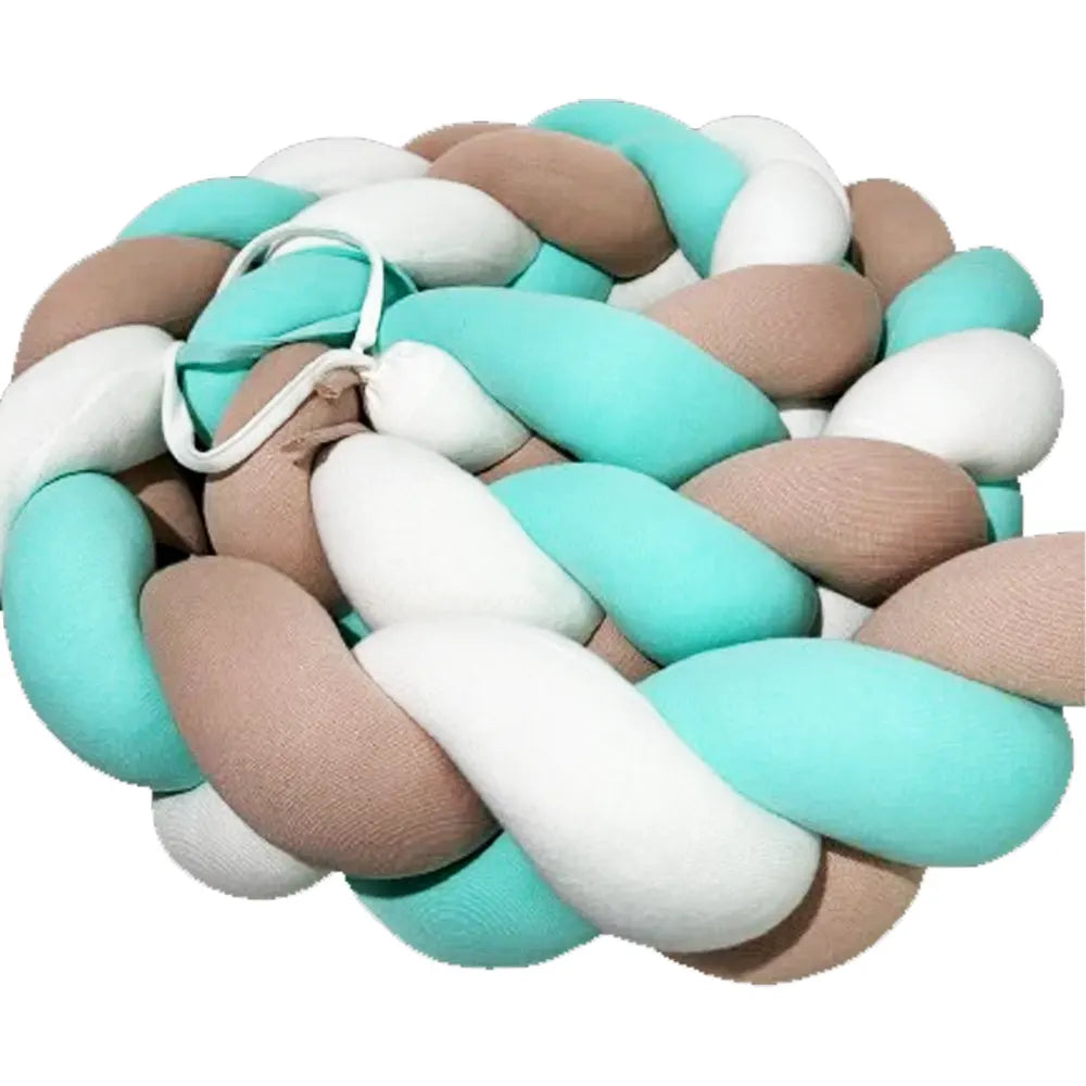 Babymat Tour de Lit Tressé - Vert Pastel