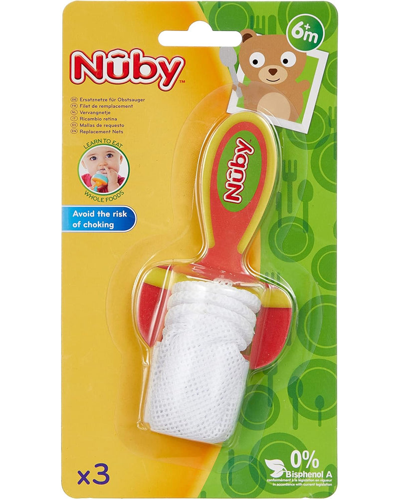 Nûby Lot de 3 Filets de Rechange pour Grignoteur Nibber