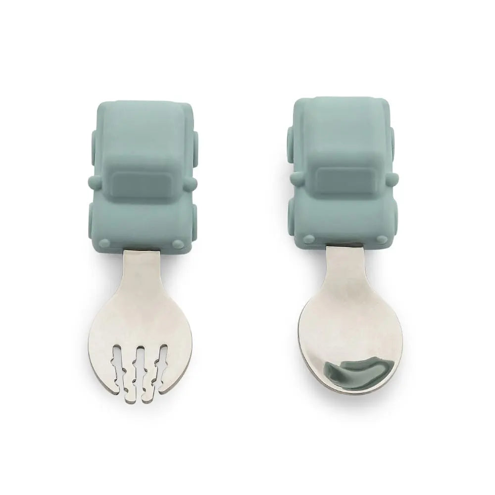 Citron Set Cuillère & Fourchette d’Apprentissage – Véhicules