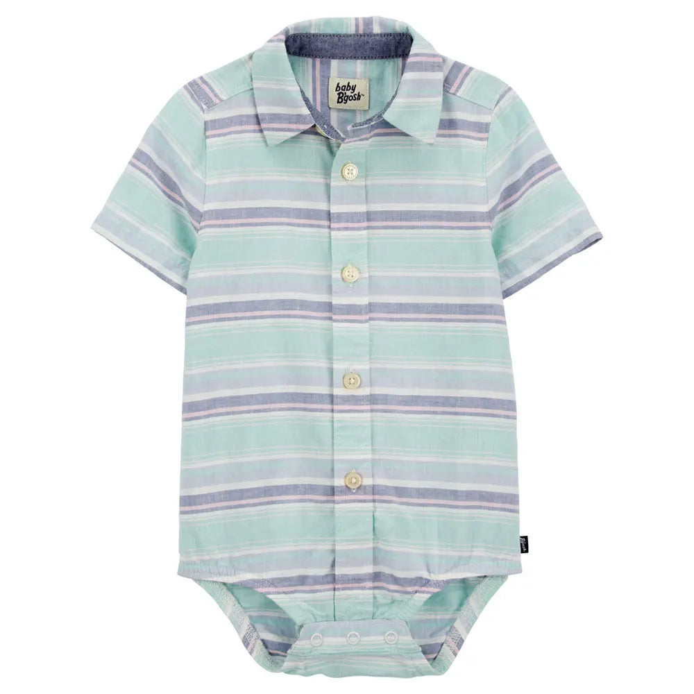Body Rayé à Boutons OshKosh - Vert