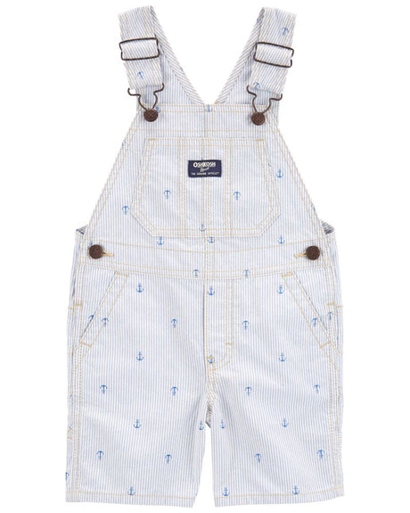 Salopette Short Rayure À Imprimé Ancre OshKosh - Bleu