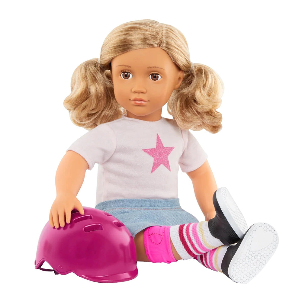 Our Generation Poupée Skateur Posable & Livre d'Histoires 46cm 3A+ - Ollie