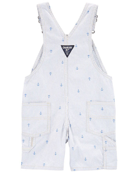Salopette Short Rayure À Imprimé Ancre OshKosh - Bleu