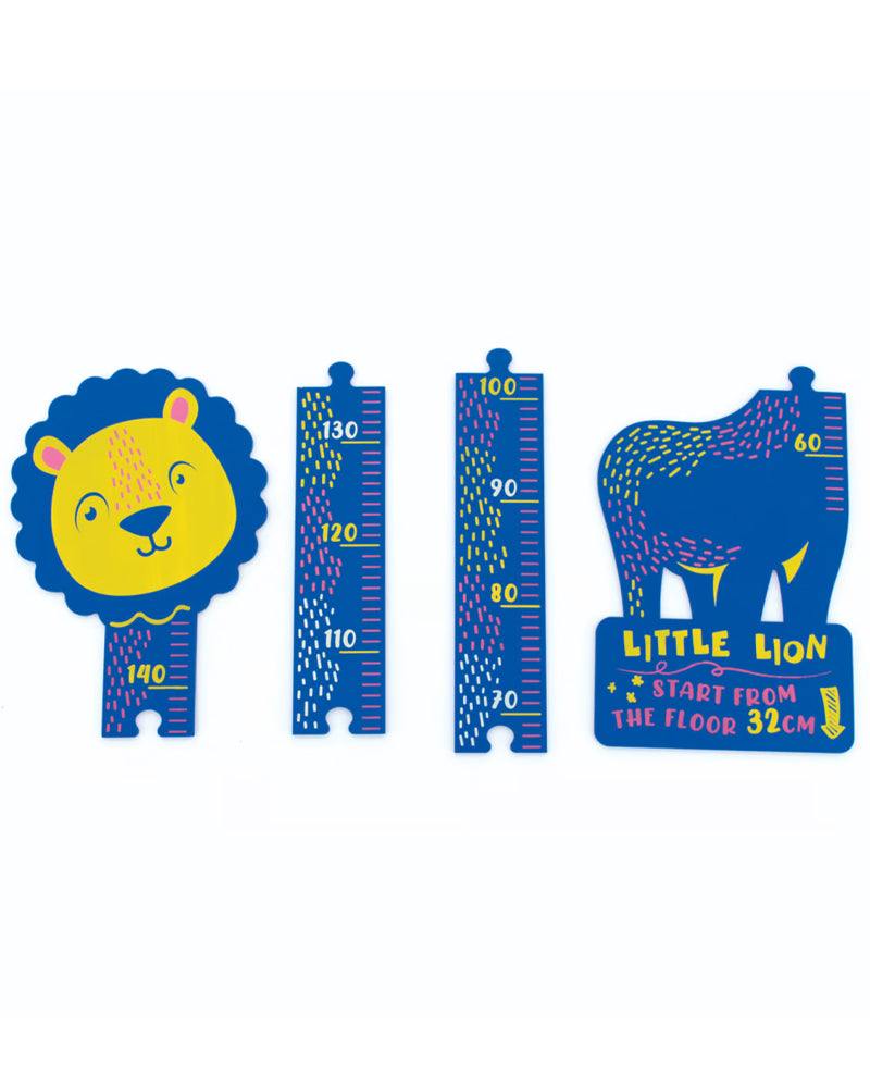 Sunta Règle Murale de Croissance Autocollant - Lion