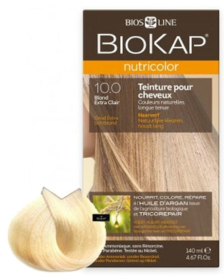 Biokap Teinture naturelle pour cheveux 140ml 10.0 - Blond Extra Clair