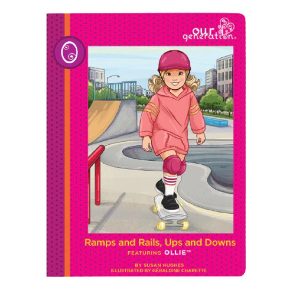 Our Generation Poupée Skateur Posable & Livre d'Histoires 46cm 3A+ - Ollie