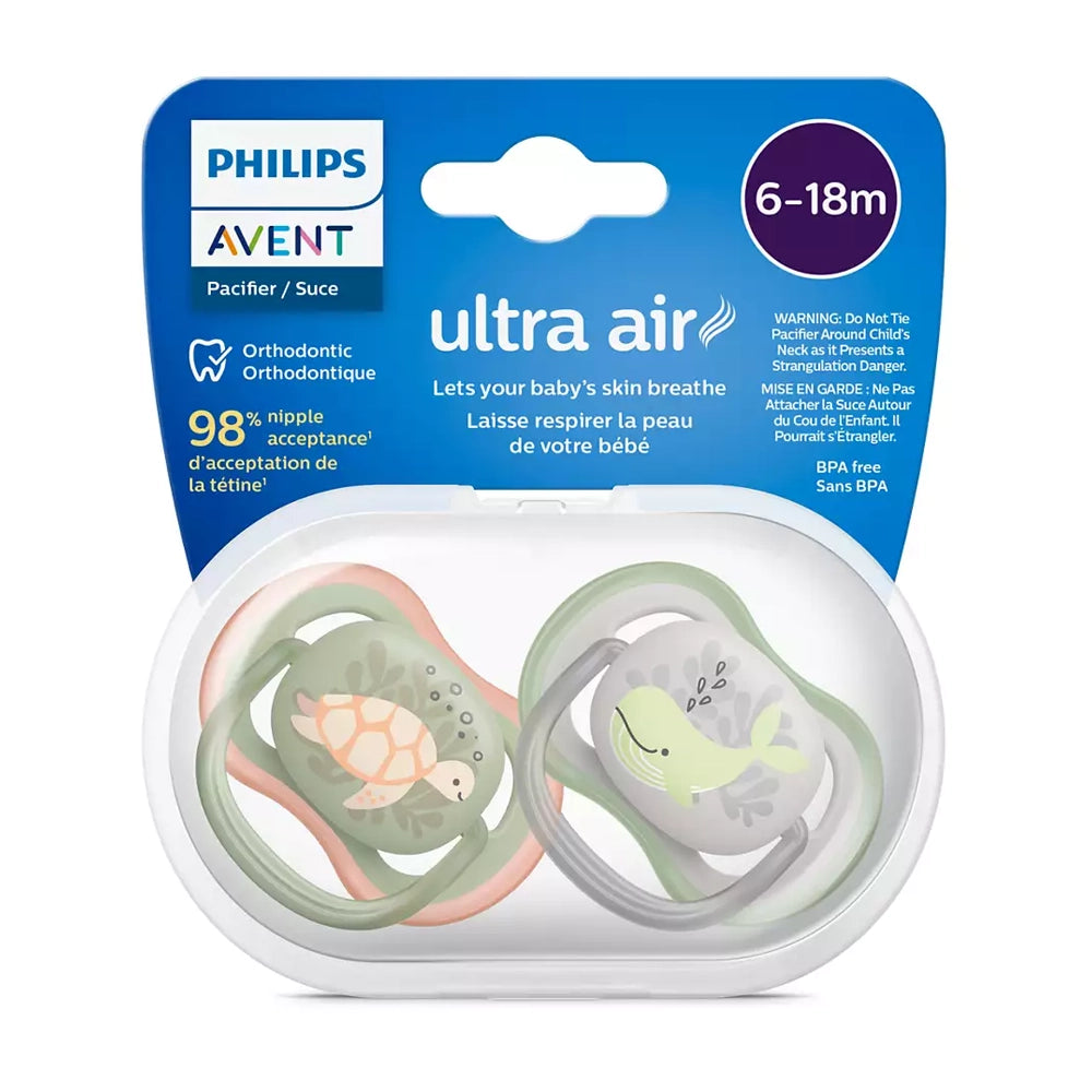 Philips Avent Pack of 2 Ultra Air Pacifiers 6-18m Boy