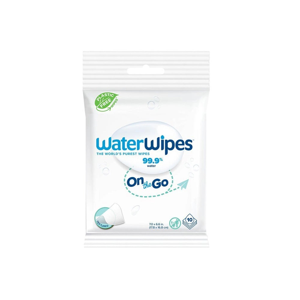 Lingettes Bébé WaterWipes "On The Go" Format Voyage x10