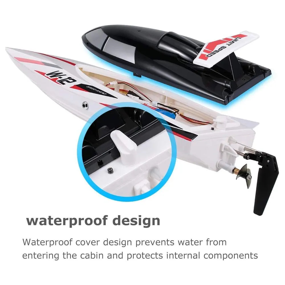 Waterproof Remote-Controlled Racing Boat - Ages 14+