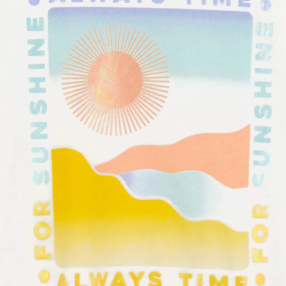 T-shirt Kid Always Time For Sunshine Carter's - Blanc