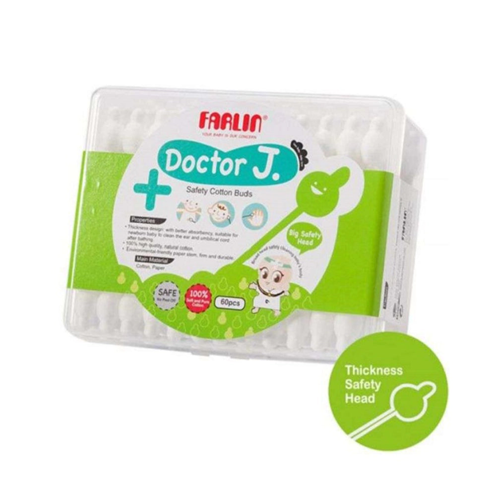FARLIN Coton Tige de Sécurité Pour Bébé - 60 Pièces
