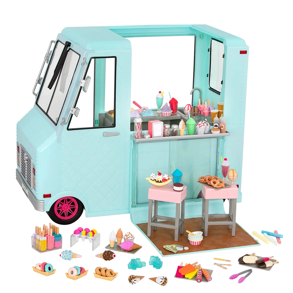 Our Generation Véhicule de Crème Glacée pour Poupées 46cm 3A+ - Sweet Stop