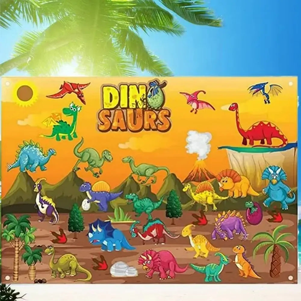 Educational Felt Wall Hanging – Dinosaur Theme