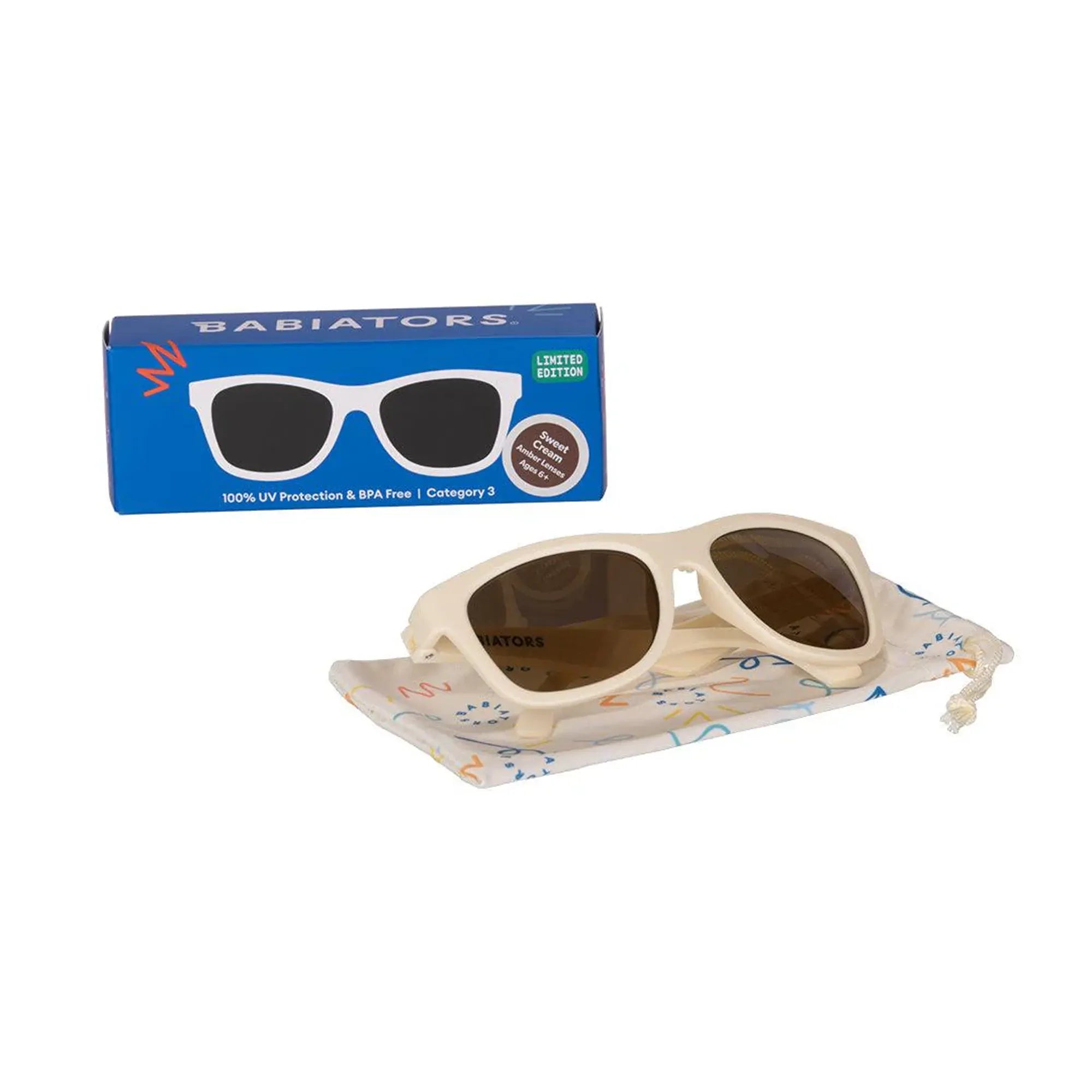 Babiators Gafas de Sol Lentes Ámbar 6 Años – Sweet Cream