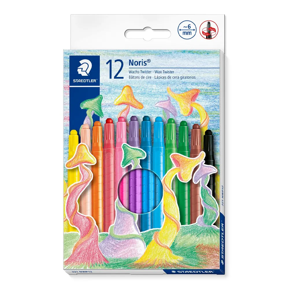 Staedtler Lote de 12 Crayones de Cera Retráctiles 221 NWP12