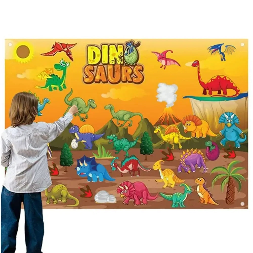 Educational Felt Wall Hanging – Dinosaur Theme