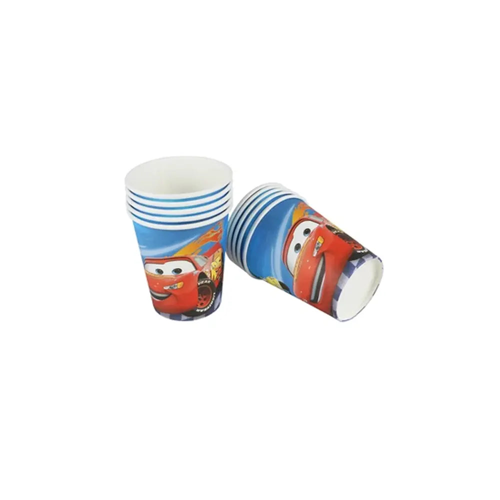 10 Piece Disposable Cup Set - Cars Theme