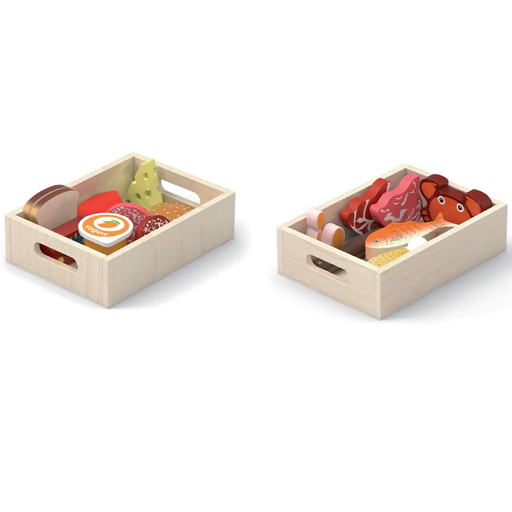 Viga Toys Set de Comida Frigorífico 3A+