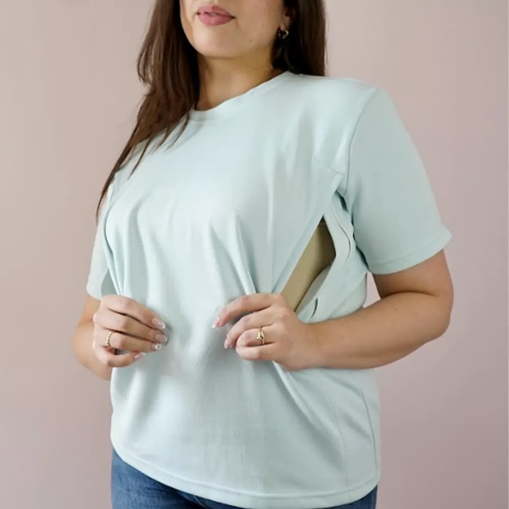 Bambidou Camiseta de Lactancia - Verde Menta