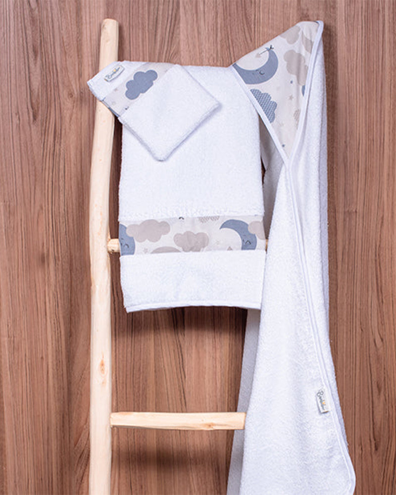 Bambidou Pack Maxi Cape de Bain 100 x 100 cm - Lune & Nuage