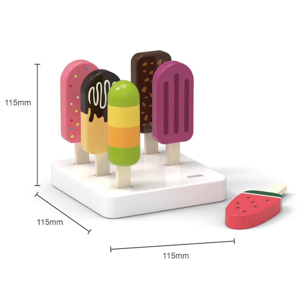 Viga Toys Set de 6 Glaces en Bois 3A+
