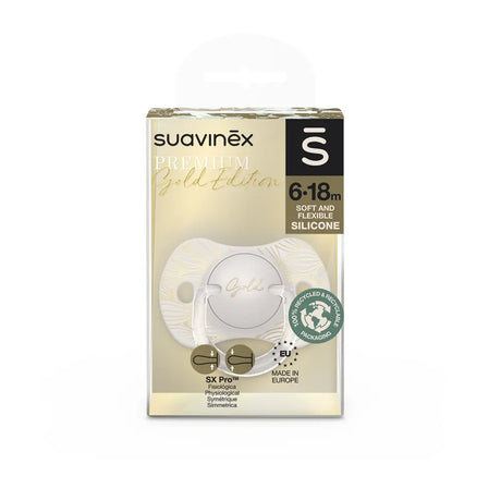 Suavinex Sucette Premium Silicone SX Pro Gris & Doré - 6-18M
