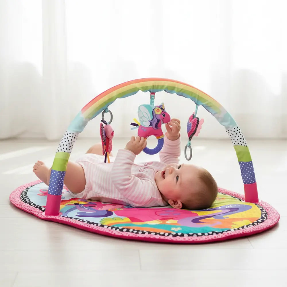 Infantino Tapis d’Éveil Licorne Rose – 0M+
