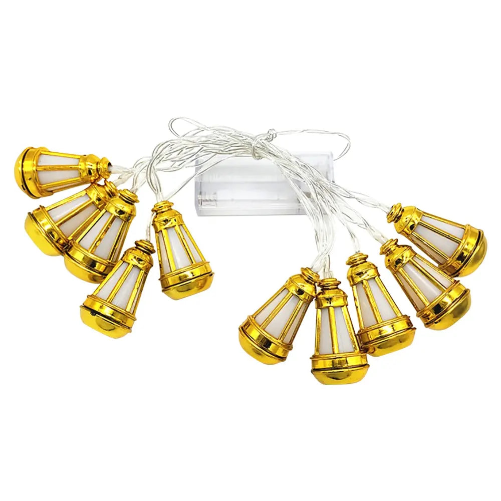 LED Light Garland with Battery Box 1.65m - Lantern with Stars