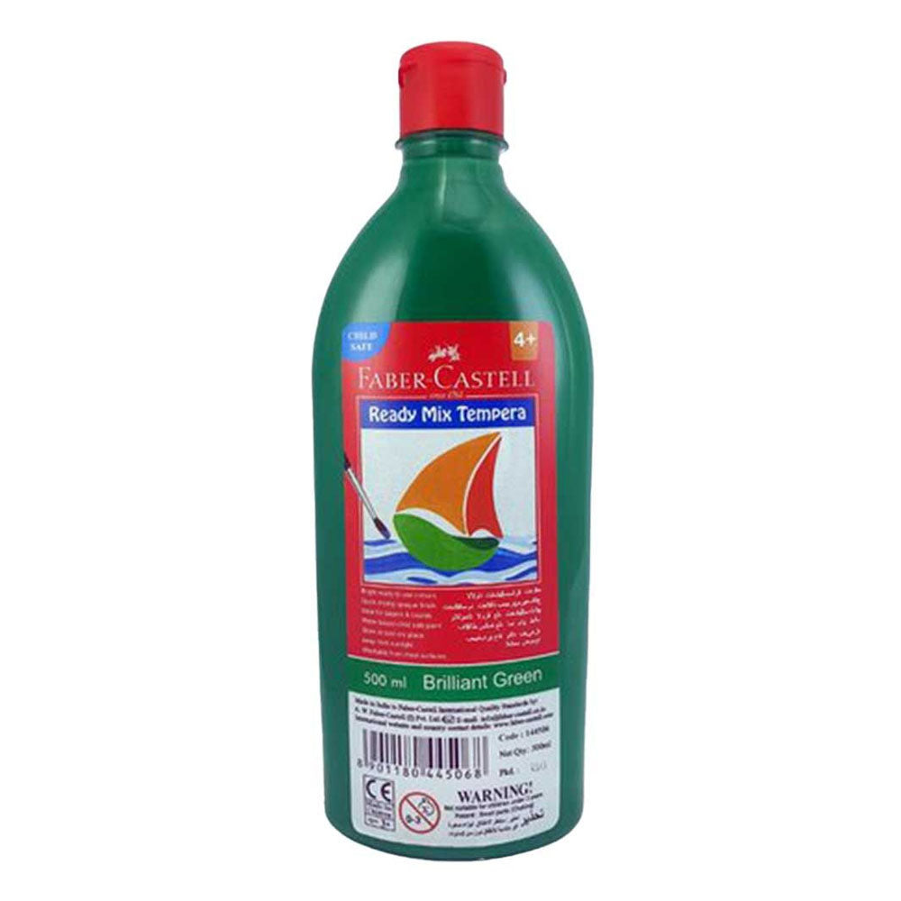 Faber-Castell Botella Gouache Pintura Ready Mix Tempera 500ml - Verde Oscuro