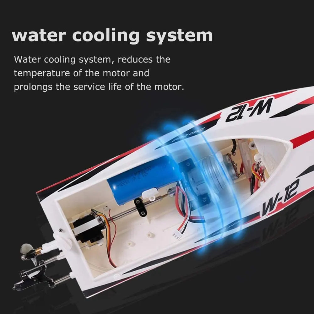 Waterproof Remote-Controlled Racing Boat - Ages 14+