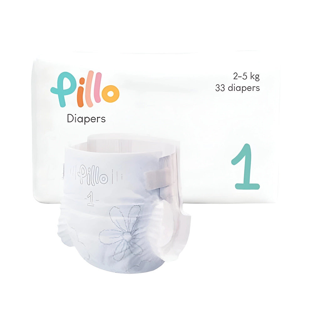 Couches Pillo Taille 1 New Born (2-5kg) 33 Unités
