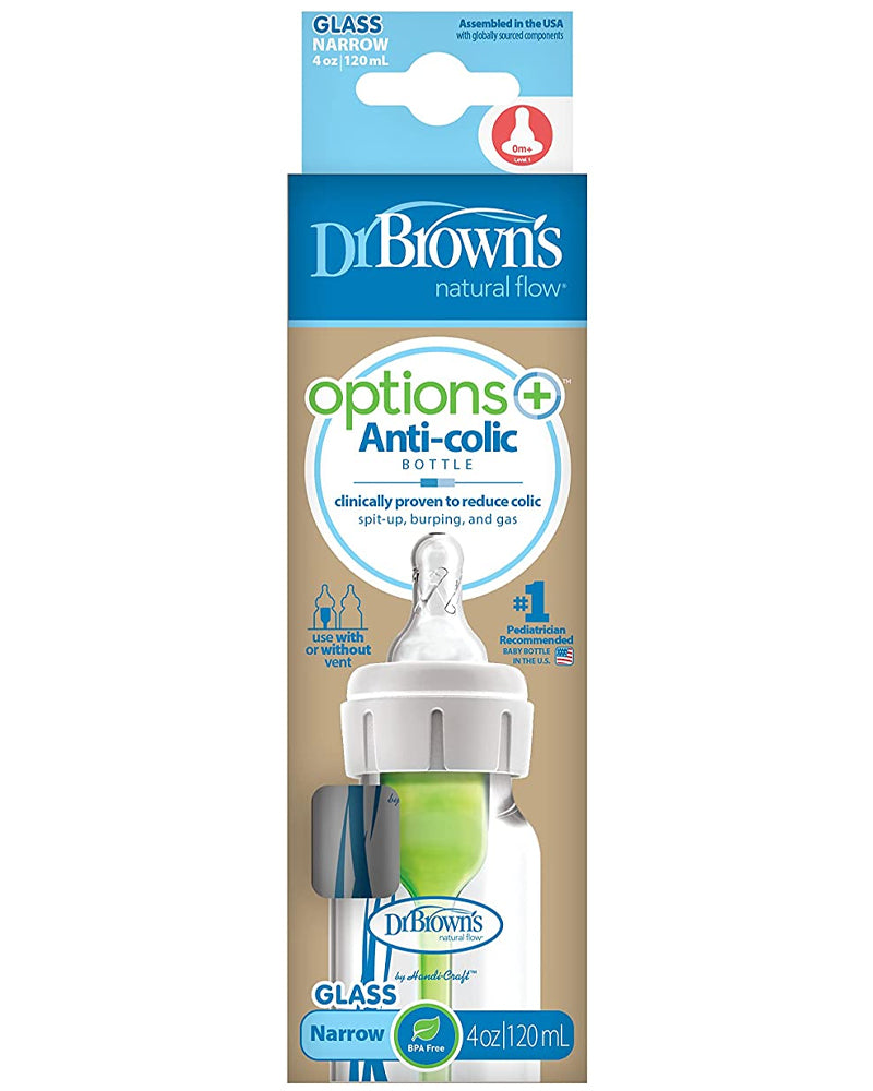 Dr. Brown's Glass Narrow Neck Bottle - 120ml
